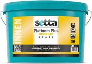setta Platinum Plus weiß 5Ltr. Nassabriebklasse 1, Deckkraftklasse 1, streiflichtunempfindlich