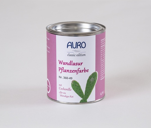 [AUR360004924] Auro Wandlasur-Pflanzenfarbe cochenille-rot 0,75l