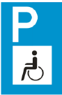 Markier-System 750x1120mm Behinderten Symbol weiß, blau, schwarz 107314  