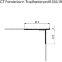 Capatect Fensterbank-Tropfkantenprofil 689/19 Länge: 2,5 m, Karton = 25 Stück