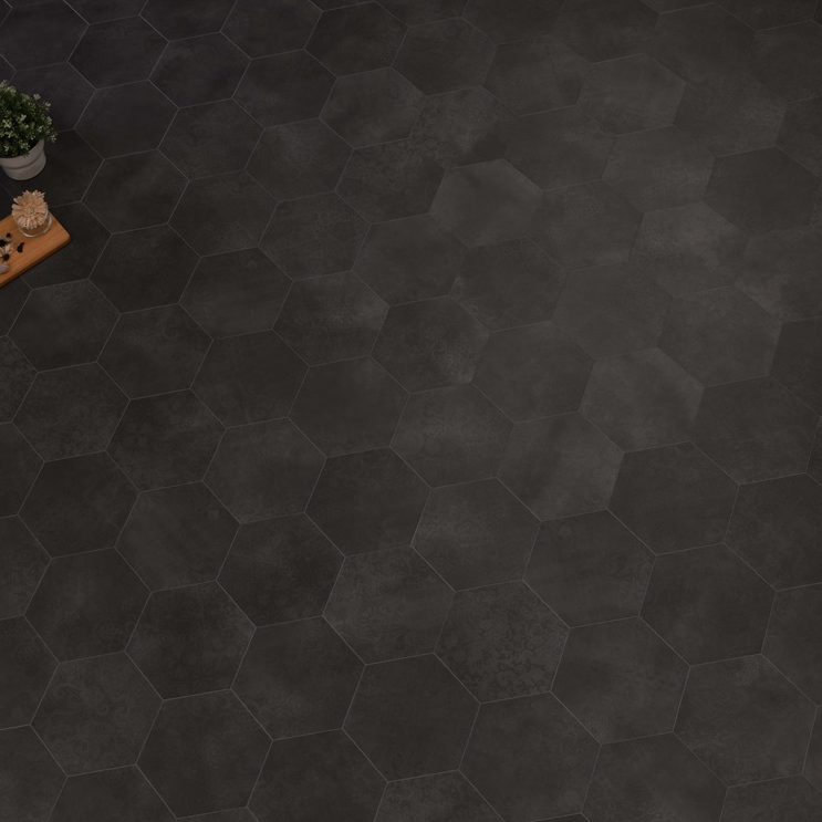 Green Floors GTH 205 Botanic - charcoal grey 0,55 True Hive 260 x 225 x 2,5mm (64 Teile/2,808qm)