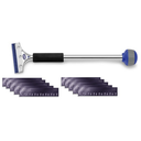 Handschaber 125mm SET 0000316 Handschaber mit Knauf inkl.10 Ersatzkl.