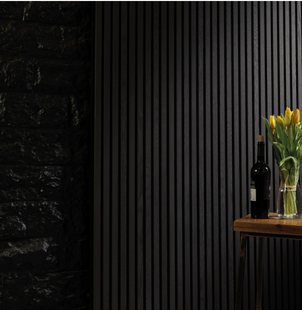 JOKA AKUSTIK Eiche geräuch.+schwarzes VLIES - geölt 2400x600mm