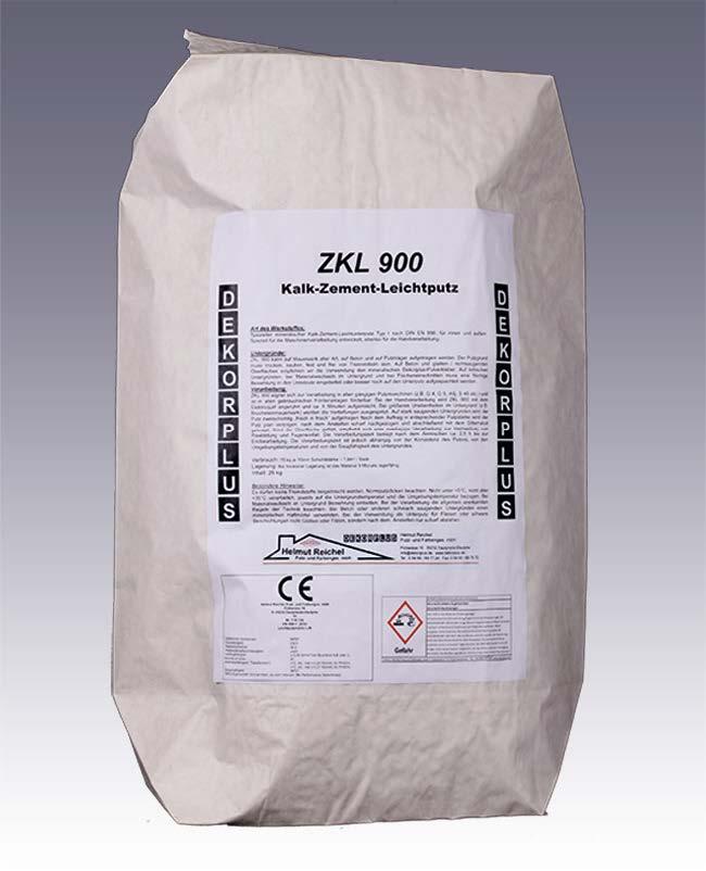 Dekorplus Grundputz ZKL 900 25kg Zement-Leichtputz/Unterputz (Kombitherm)