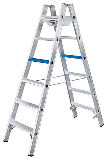 Iller Stufenstehleiter Alu eloxiert ERGO Plus 2x4 Stufen 7104-7