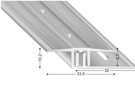 STS Übergangsprofil Set silber 2,70m 7,5-15mm STS33 S