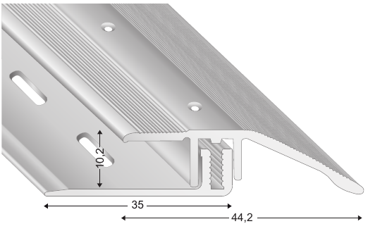 STS Ausgleichsprofil Set silber 2,70m 7,5-15mm STS44 S