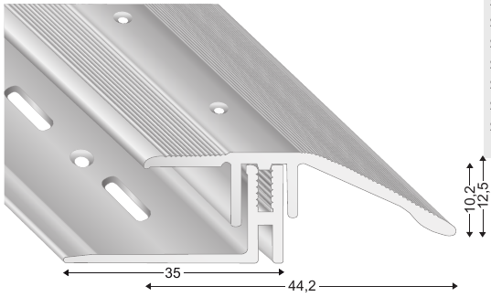 STS Ausgleichsprofil Set titan 2,70m 15-22mm STS44A EO