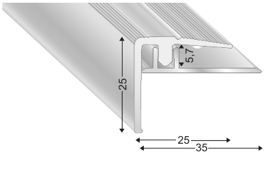 CONFIGO Treppenkante Set silber 3,00m 3,6-7mm CFG625 S