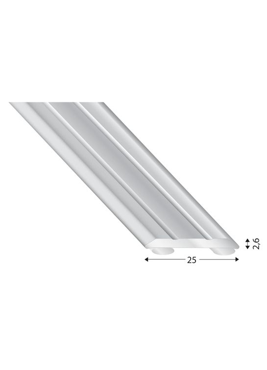 MK Übergangsprofil 25m silber 1,00m selbstklebend 301 A S 100