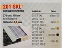 Kügele Ausgleichsprofil 30mm  silber 1,00m selbstklebend Übergangsschiene m. Nase 30/3,5mm 201 S 100 S