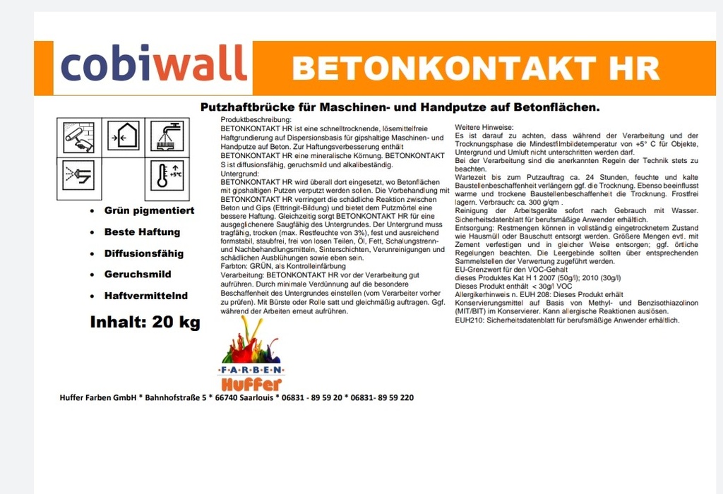 Cobiwall Betonkontakt 20 kg