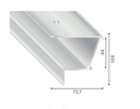 RENO Treppen Renovierungsprofil 79-D675SI silber  270cm