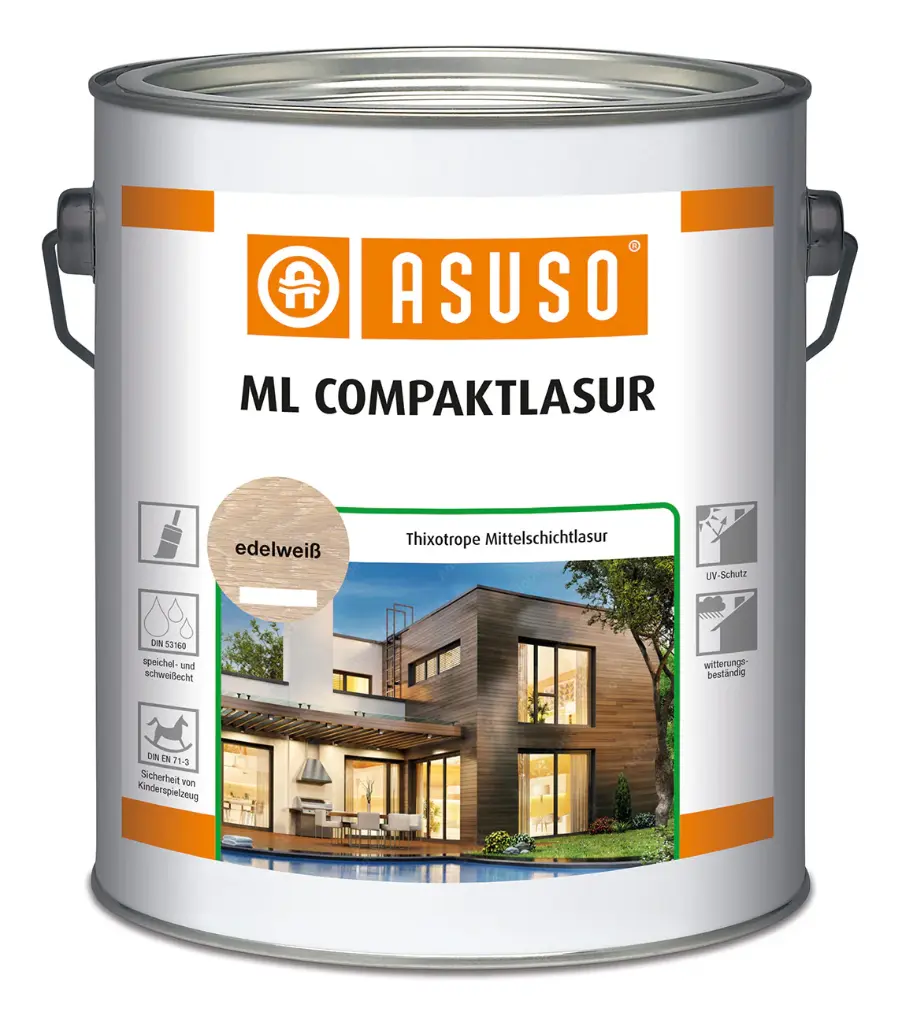 Asuso Compaktlasur Ebenholz 2,50l Innen- und Außen