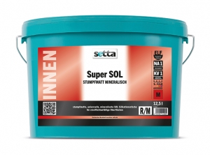 Setta Super Sol  Kieselsol-Silikat für innen stumpfmatt NAK1 12,5 l Deckvermögensklasse 1