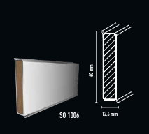 Project Floors Sockelleiste 2,4m (60mm x 12,6mm/VE 10Stk.)