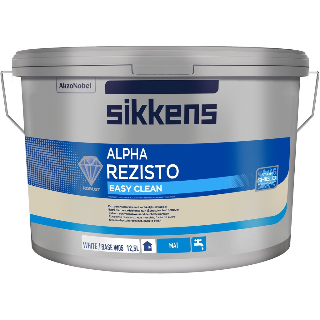 Alpha Rezisto matt Easy Clean weiß/Basis W05 2,5 Liter