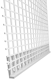 VWS PVC PUTZABSCHLUSSPROFIL 6mmx23mm PVC mit 10cm GEWEBE 2,5m 