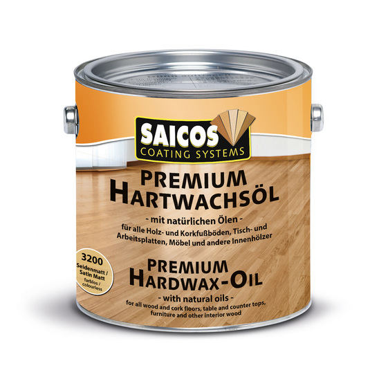 SAICOS Premium Hartwachs-Öl 3200 für Holzoberflächen 0,75Ltr SEID.MATT