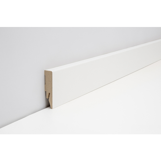  Sockelleiste 14x58 mm FO#458 TOUCH UNI mit HC-HotCoating-Oberfläche Farbton: L910 weiß-9010