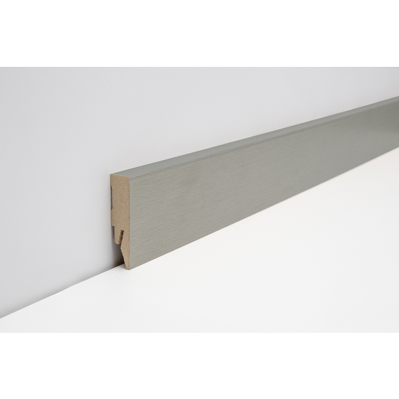  Sockelleiste 14x58 mm FO#458 TOUCH UNI mit HC-HotCoating-Oberfläche Farbton: L921 Alu