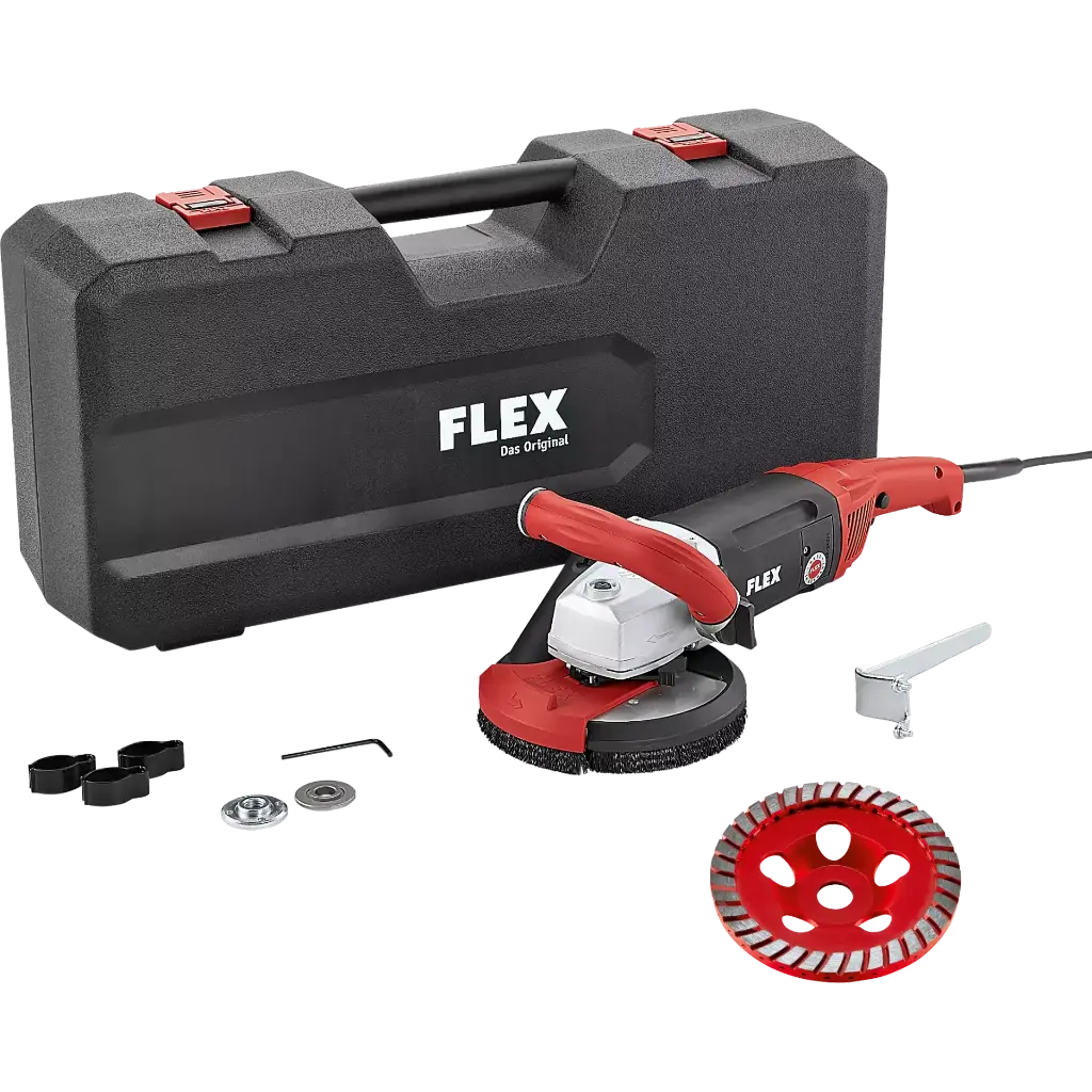 FLEX Kraftvoller 1800 Watt Sanierungsschleifer für Flächen, 150 mm LD 18-7 150 R, Kit E-Jet