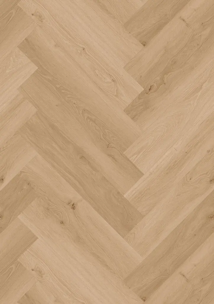 JOKA Designböden555 Wooden Styles Herringbone Click 7,0/0,55 mm m. IXPE 704H Oak Blond EIR 15x75cm