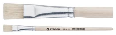 Storch Borst-Gussow-Pinsel Gr.6 helle Borste Holzstiel kurz