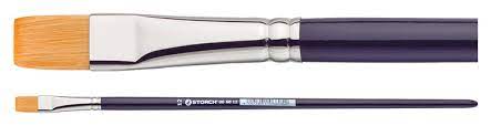 Storch Ölmalpinsel Gr.2 Torayhaar goldfarben flach Stiel lang