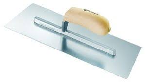 Storch Edelstahl-Glättekelle 2 abger. Ecken 350x130mm Ergo-Griff