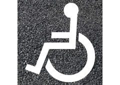 Markier-System 1000x700mm Behinderten Symbol weiß
