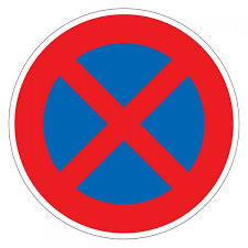 ABSOLUTES HALTEVERBOT D=750 mm rot/blau VZ 283