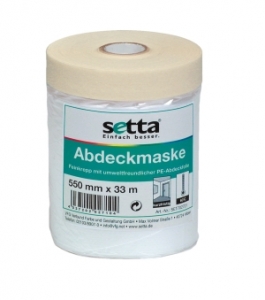 setta Cover Abdeckmaske 550mm Kreppband mit Folie 33m