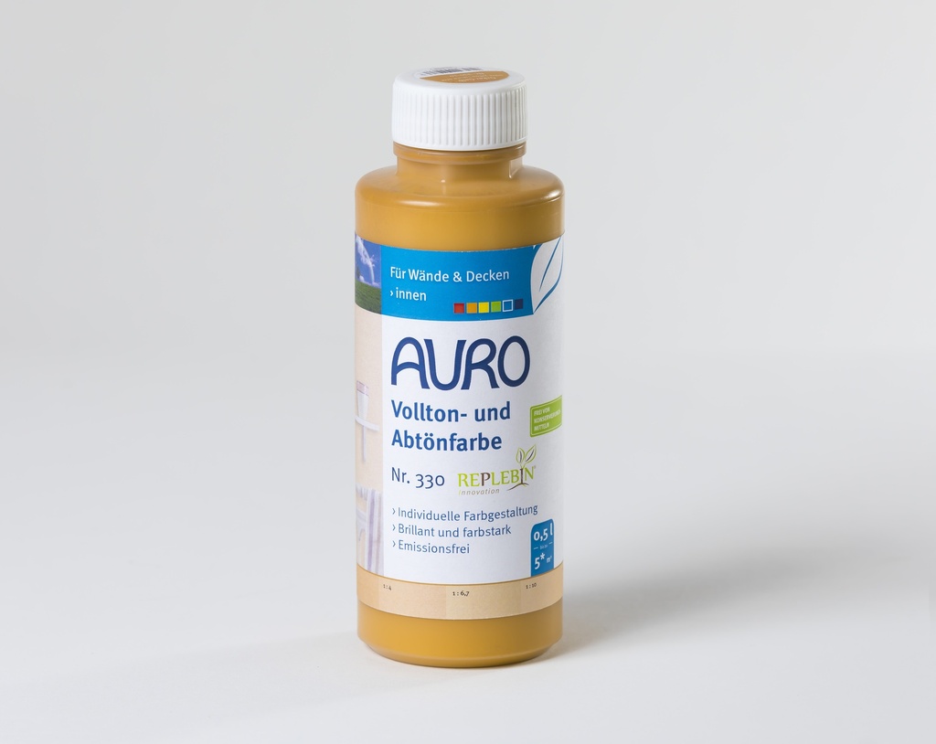 Auro Vollton- und Abtönfarbe Ocker-Gelb 0,5l