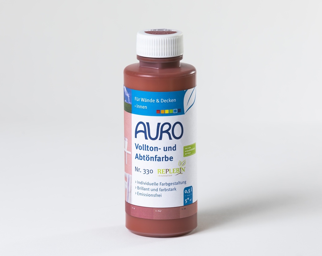 Auro Vollton- und Abtönfarbe Englisch-Rot 0,5l