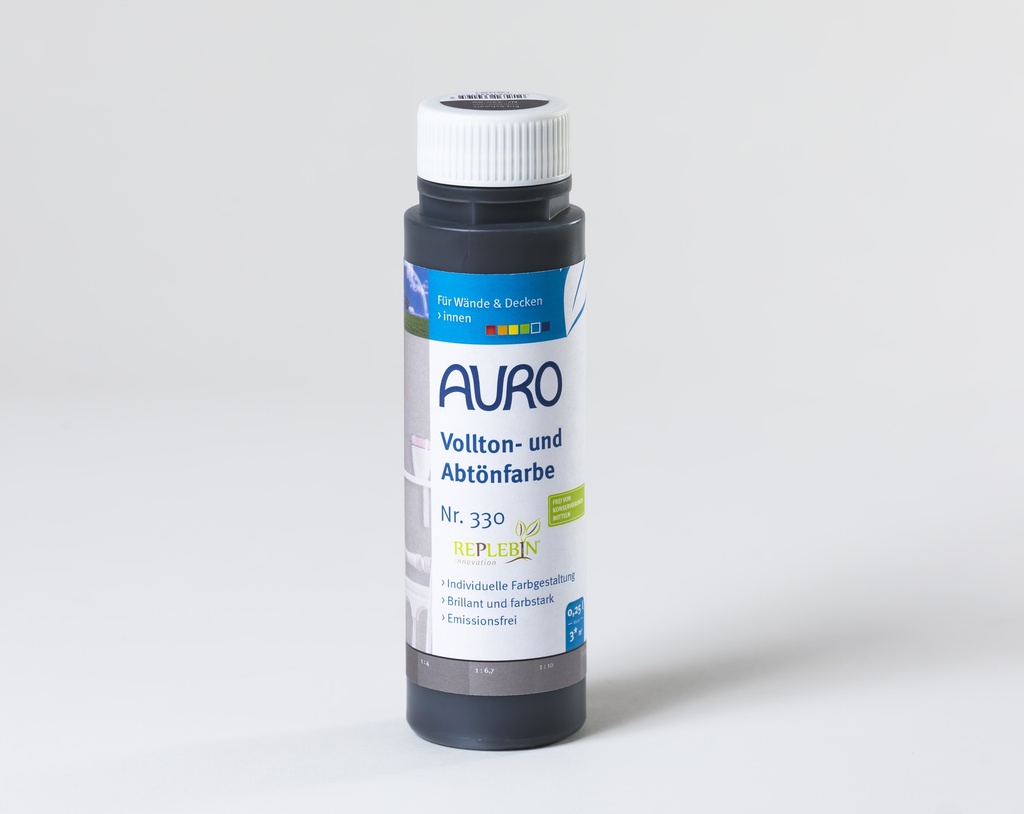 Auro Vollton- und Abtönfarbe Erd-Schwarz 0,25l