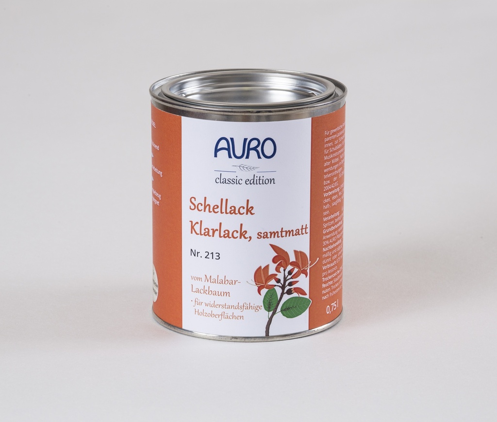 Auro Schellack-Klarlack samtmatt 0,75l