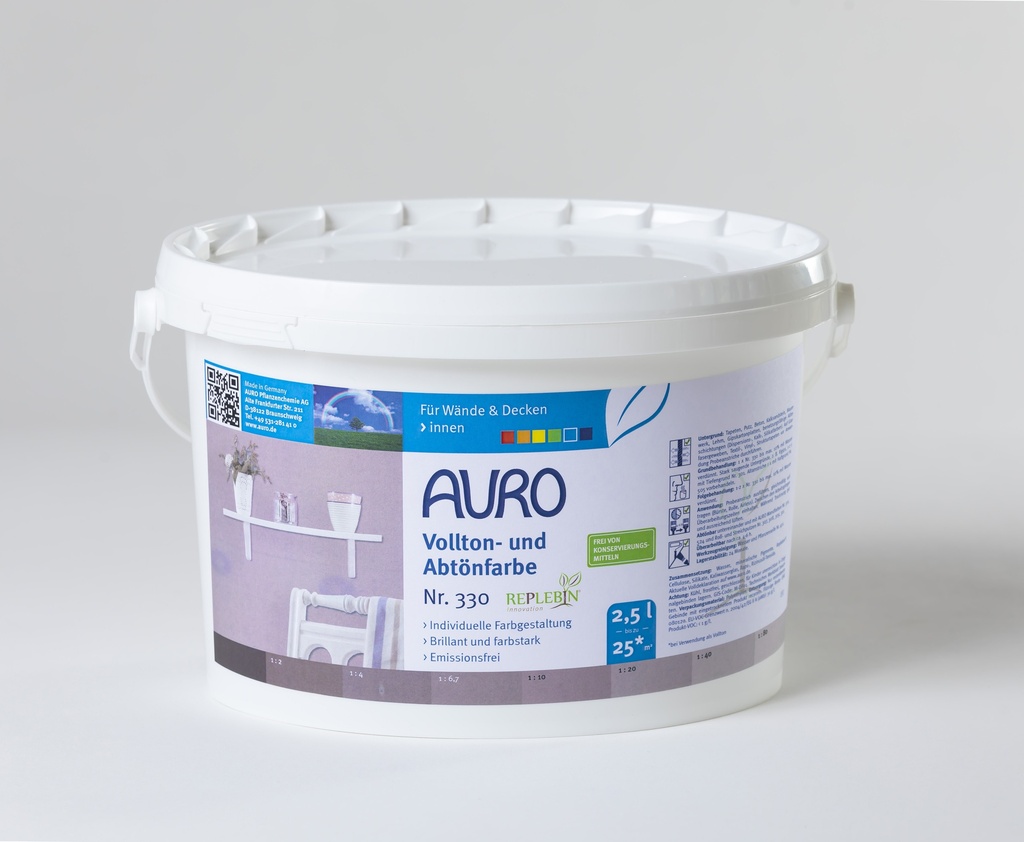 Auro Vollton- und Abtönfarbe Eisenoxid-Braun 2,5l