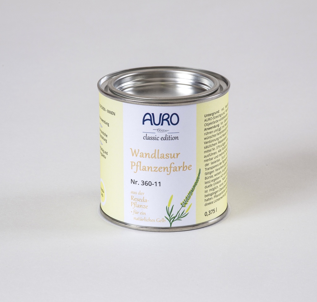Auro Wandlasur-Pflanzenfarbe reseda-gelb 0,375l