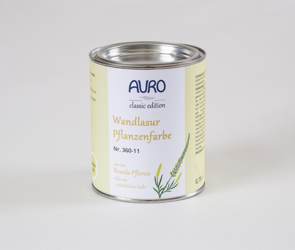 Auro Wandlasur-Pflanzenfarbe reseda-gelb 0,75l