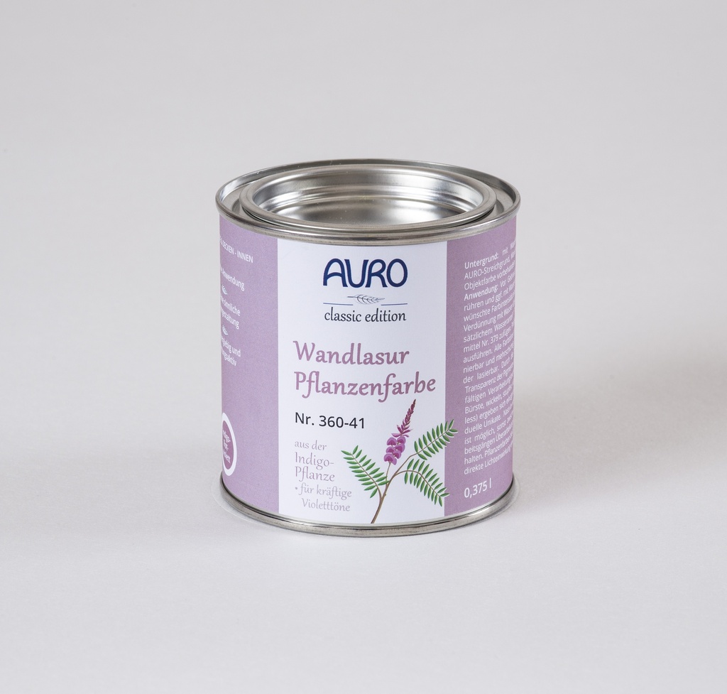 Auro Wandlasur-Pflanzenfarbe indigo-rotviole 0,375l