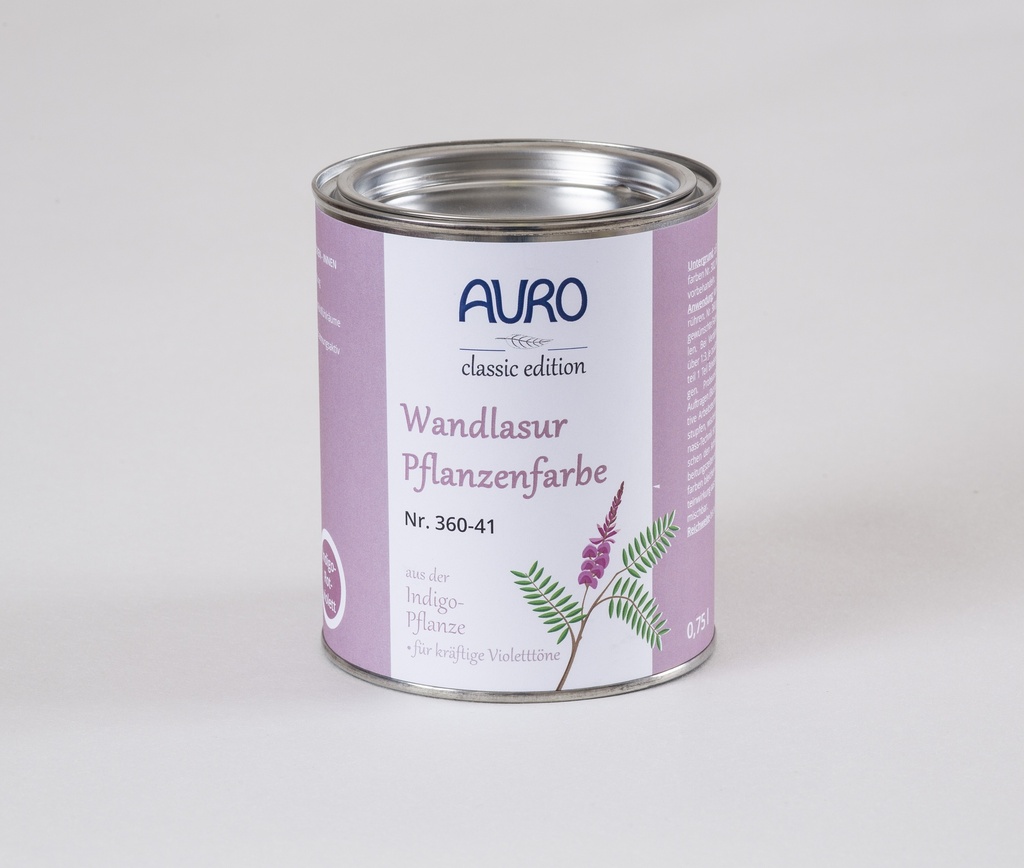 Auro Wandlasur-Pflanzenfarbe indigo-rotviole 0,75l