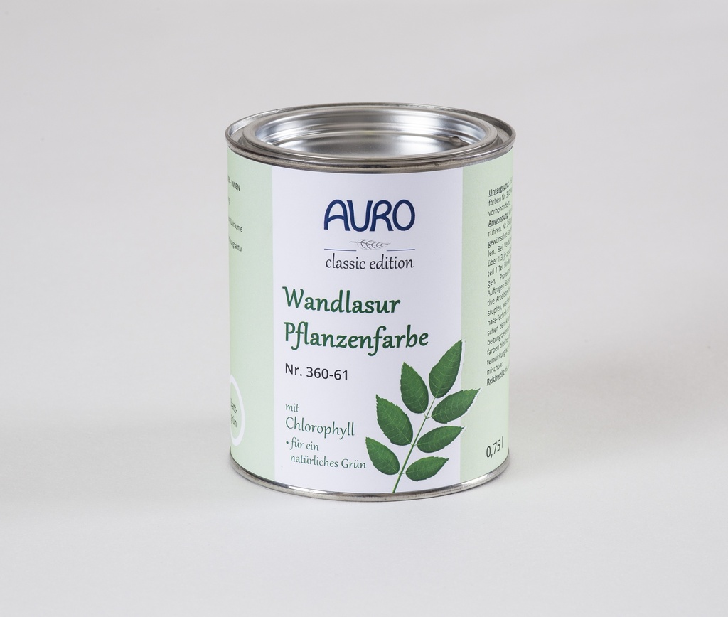 Auro Wandlasur-Pflanzenfarbe blattgrün 0,75l