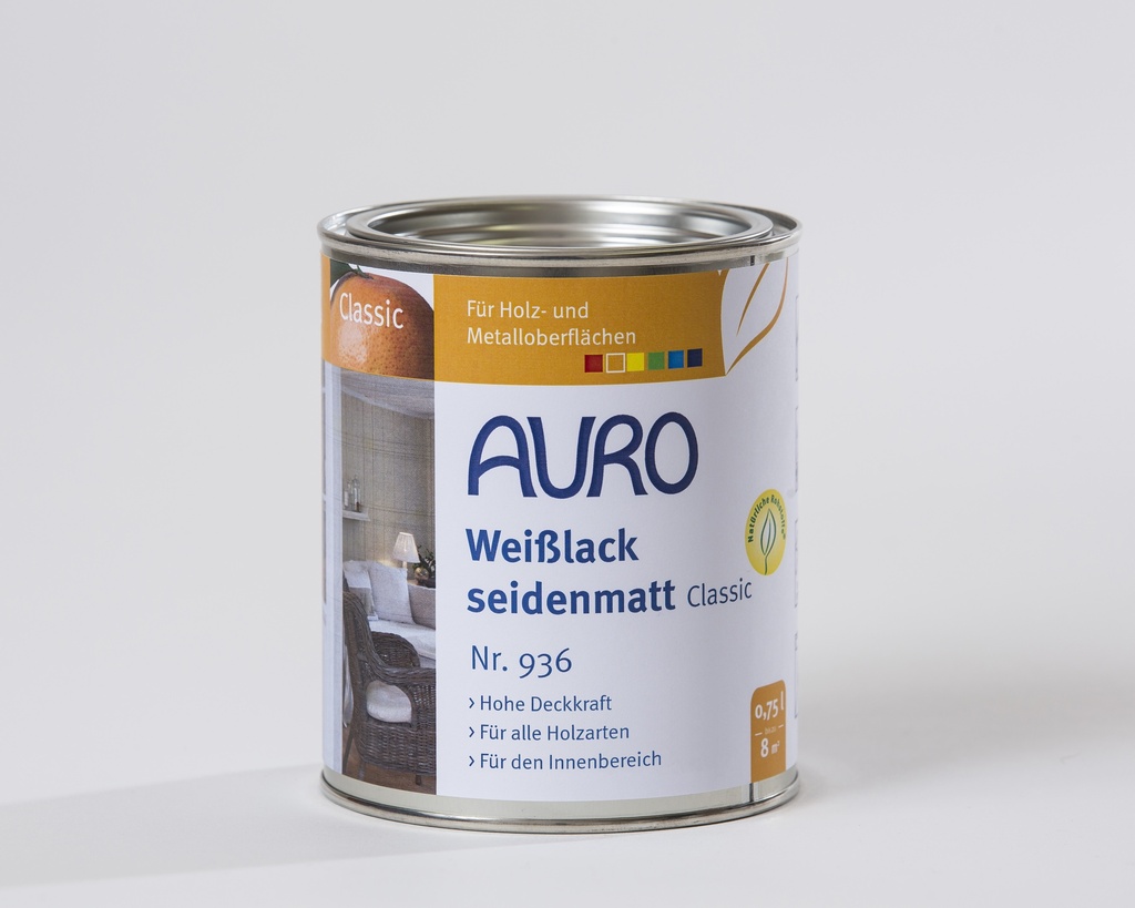 Auro Weißlack, seidenmatt, Classic 0,75l