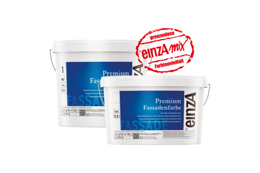 einzA Premium Fassadenfarbe mit Clean-Effekt weiß 12,5l