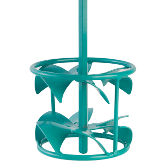 [COL40983-000] Collomix Rührer DLX 152 HF türkis Hexafix , für Dünnbettmörtel, größere Mengen Farbe, Spachtelmassen Beschichtungen, Mischwirkung von oben nach unten