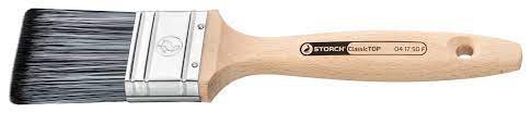 [S041740F] Storch Flachpinsel. 40mm ClassicTOPschwarz-weiß FSC-Holzst. Profi