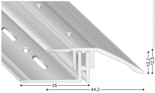 [KUESTS44AS] STS Ausgleichsprofil Set silber 2,70m 15-22mm STS44A S