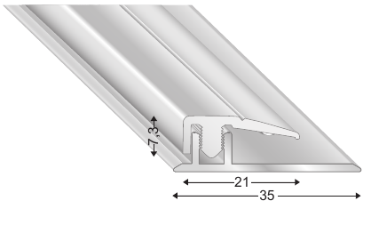 [KUECFG221S100] CONFIGO Abschlußprofil Set silber 1,00m 3,6-7mm CFG221 S 100