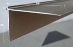 [KUE10926S] Kügele Treppenkante 40x26,2 x 2,5 mm silber 2,70m gebohrt bis 2,6mm 109 26 S